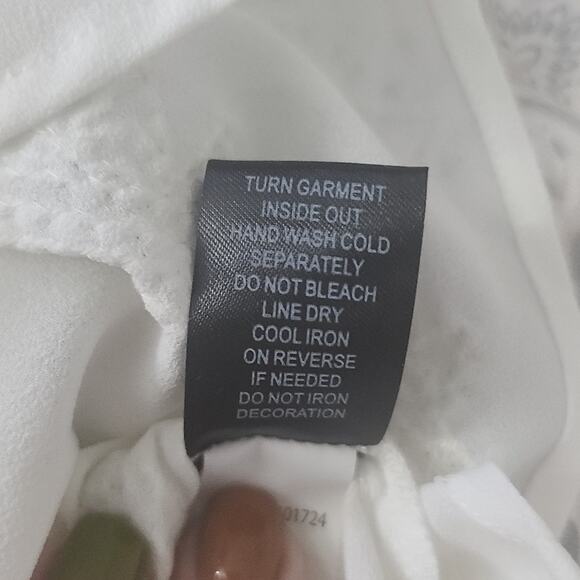 Torrid beaded chevron sheer chiffon women's tank top White Size 1 Party Festival - Picture 12 of 12